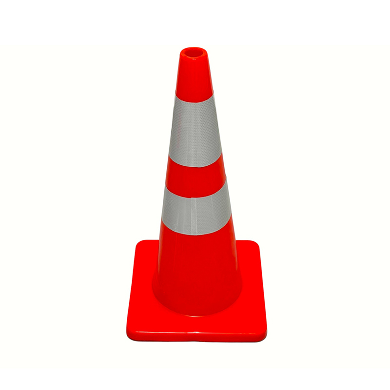 Visokoelastičan PVC sigurnosni stožac s dodatnom ponderiranom gumenom bazom za kontrolu ceste u svim vremenskim uvjetima i izolaciju opasnosti